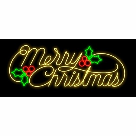 QUEENS OF CHRISTMAS 2 ft. LED Merry Christmas Sign, Warm White WL-MTNF-SGN-MC-02-WW